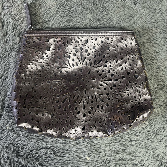 Ulta Beauty Handbags - METALLIC‎ LASER CUT COSMETICS MAKEUP BAG